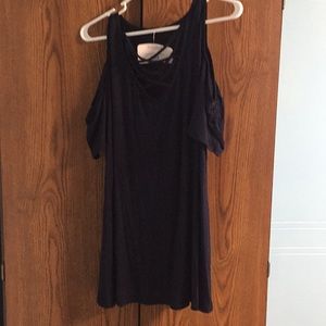 Navy off shoulder blouse